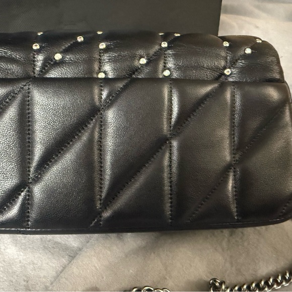 Coach Tabby Mini Crystal Quilted Leather Crossbody/Wristlet NWOT - Picture 4 of 8